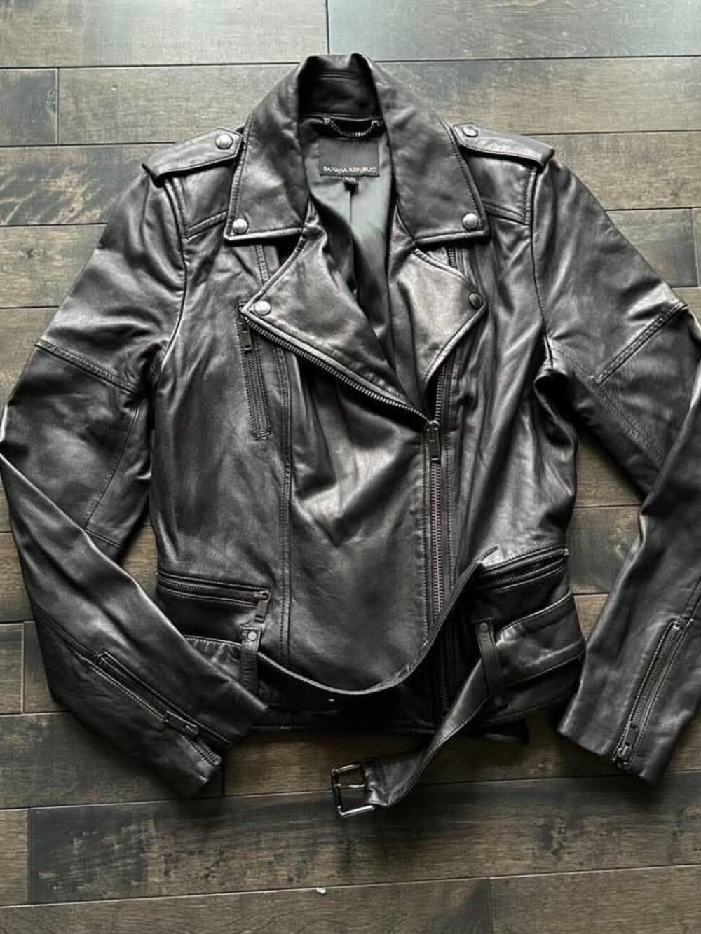 Banana Republic Lambskin Leather Moto Jacket